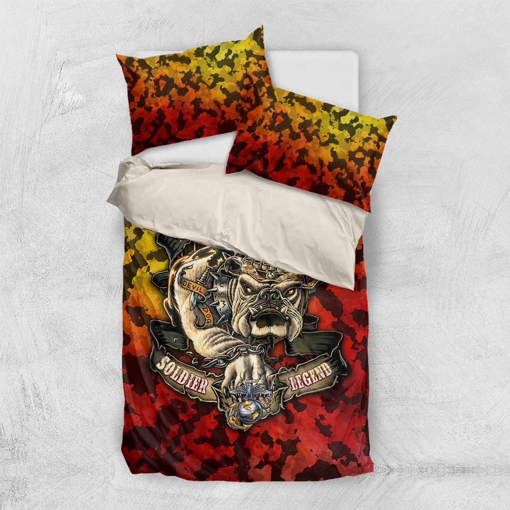 Montford Point Marines Bedding Set Afro Devil Dog Soldier Legend - African Pride