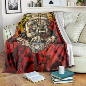 Montford Point Marines Blanket Afro Devil Dog Soldier Legend - African Pride