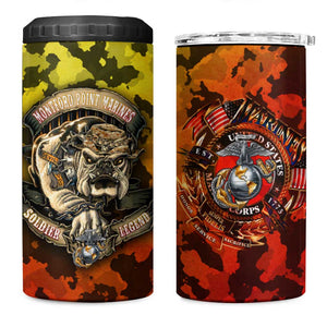Montford Point Marines 4 in 1 Can Cooler Tumbler Afro Devil Dog Soldier Legend - African Pride