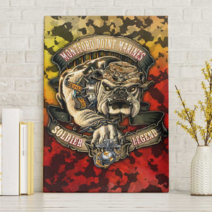Montford Point Marines Canvas Wall Art Afro Devil Dog Soldier Legend - African Pride