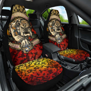 Montford Point Marines Car Seat Cover Afro Devil Dog Soldier Legend - African Pride