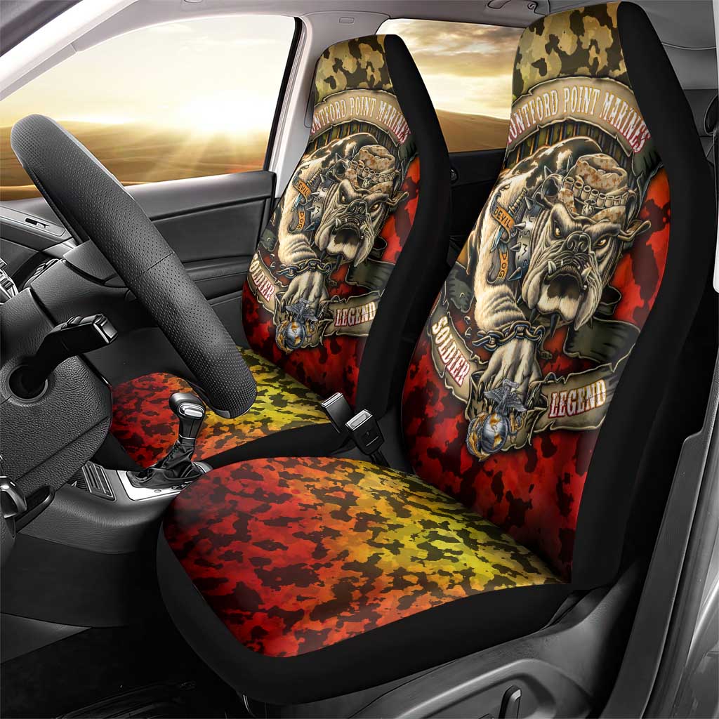 Montford Point Marines Car Seat Cover Afro Devil Dog Soldier Legend - African Pride