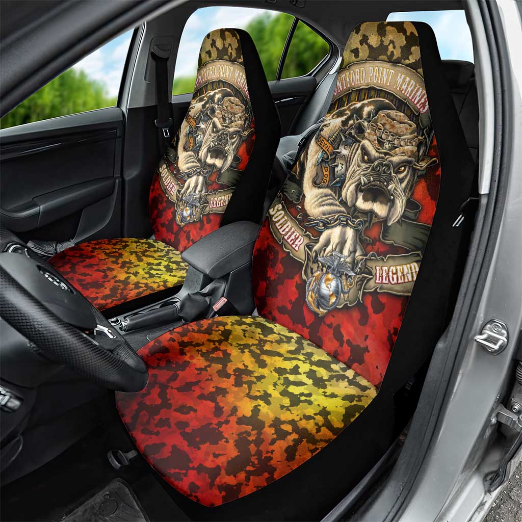 Montford Point Marines Car Seat Cover Afro Devil Dog Soldier Legend - African Pride
