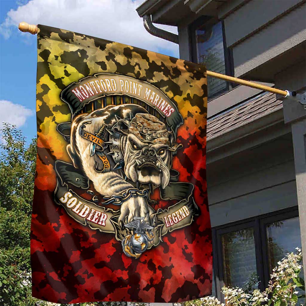 Montford Point Marines Garden Flag Afro Devil Dog Soldier Legend - African Pride