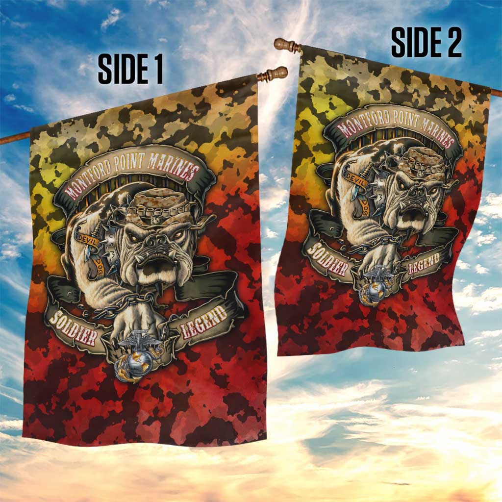 Montford Point Marines Garden Flag Afro Devil Dog Soldier Legend - African Pride
