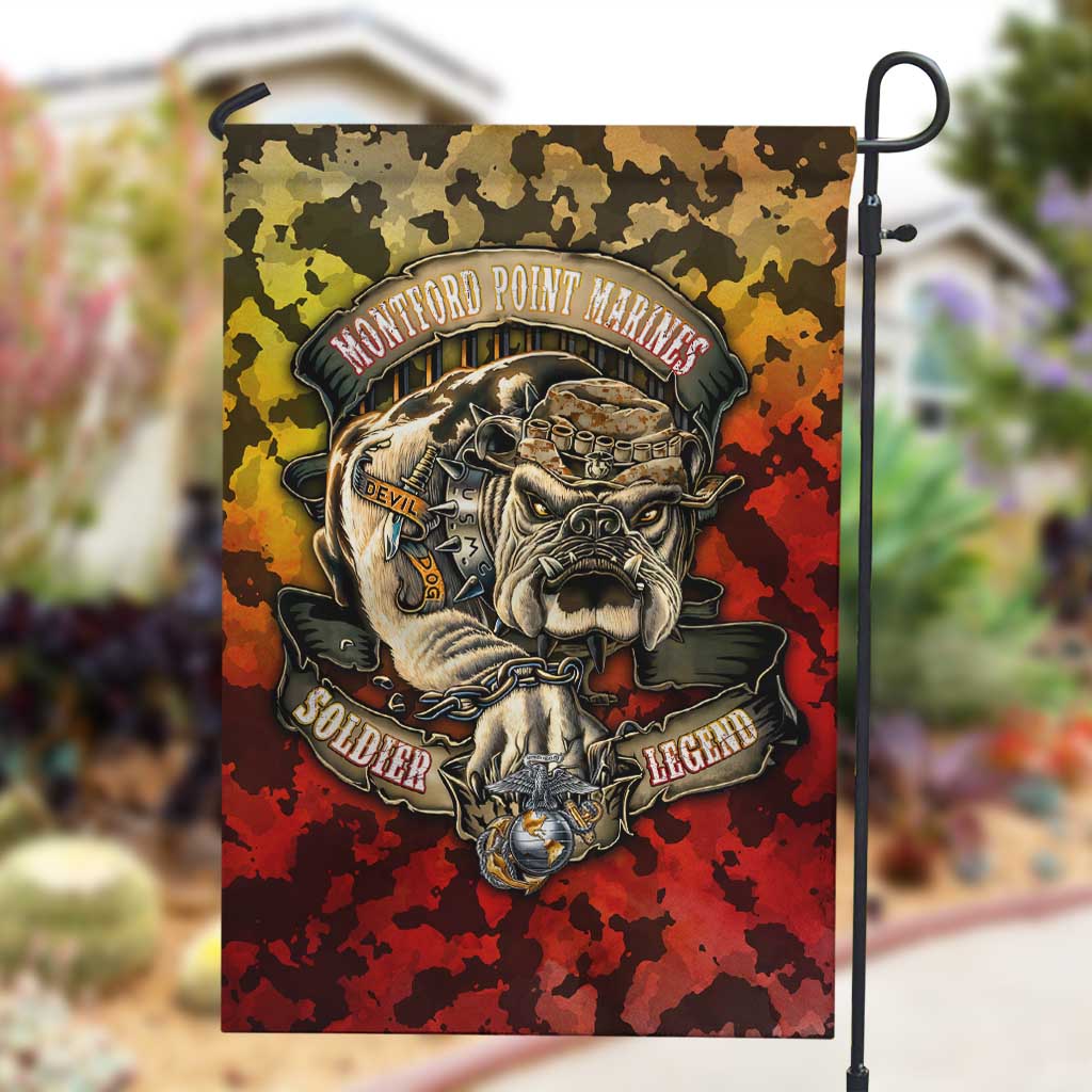 Montford Point Marines Garden Flag Afro Devil Dog Soldier Legend - African Pride