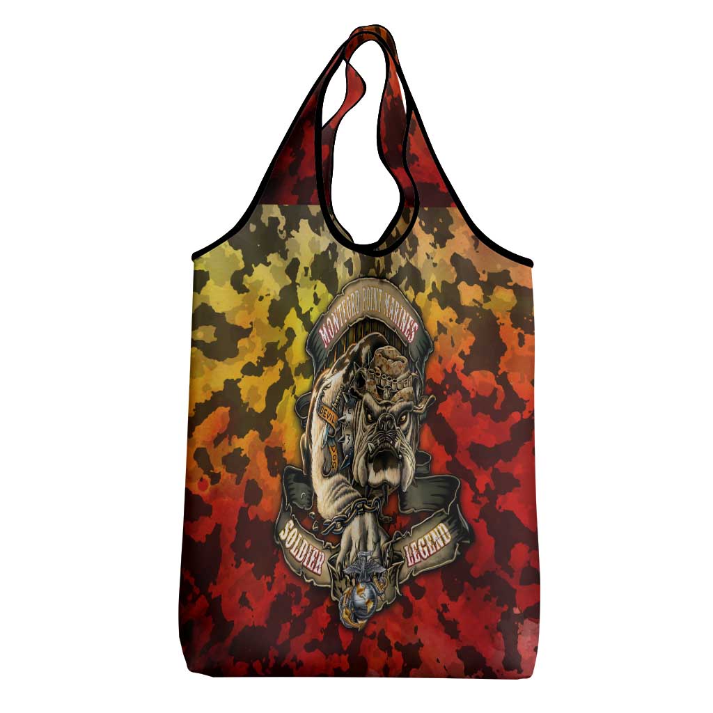 Montford Point Marines Grocery Bag Afro Devil Dog Soldier Legend - African Pride