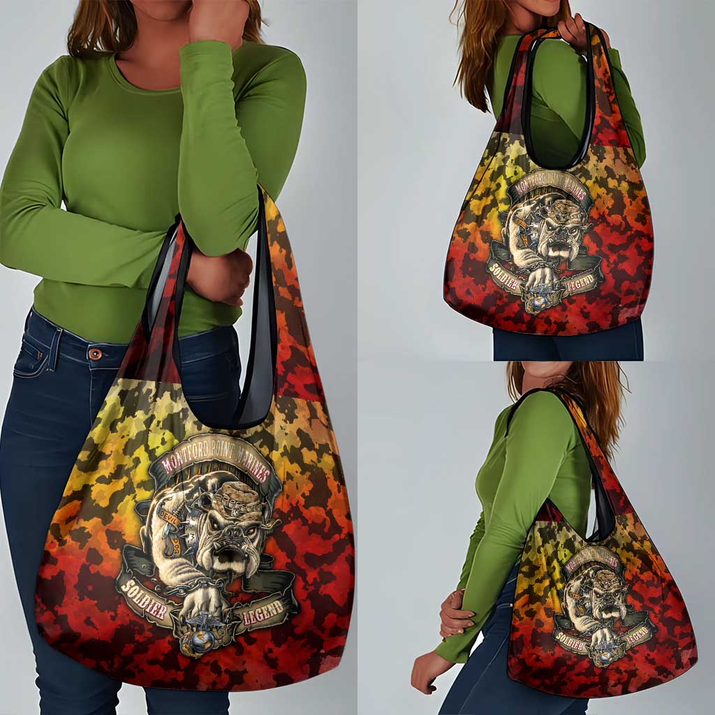 Montford Point Marines Grocery Bag Afro Devil Dog Soldier Legend - African Pride