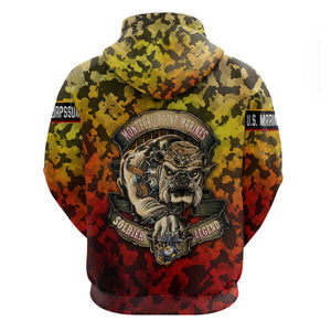 Montford Point Marines Hoodie Afro Devil Dog Soldier Legend - African Pride