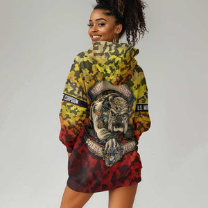 Montford Point Marines Hoodie Dress Afro Devil Dog Soldier Legend - African Pride