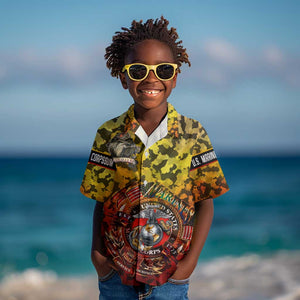 Montford Point Marines Kid Hawaiian Shirt Afro Devil Dog Soldier Legend - African Pride
