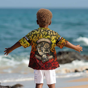 Montford Point Marines Kid Hawaiian Shirt Afro Devil Dog Soldier Legend - African Pride