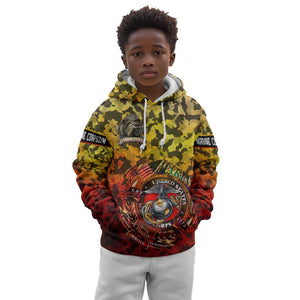 Montford Point Marines Kid Hoodie Afro Devil Dog Soldier Legend - African Pride