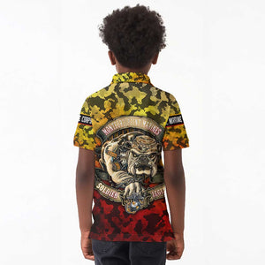 Montford Point Marines Kid Polo Shirt Afro Devil Dog Soldier Legend - African Pride