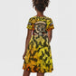 Montford Point Marines Kid Short Sleeve Dress Afro Devil Dog Soldier Legend - African Pride