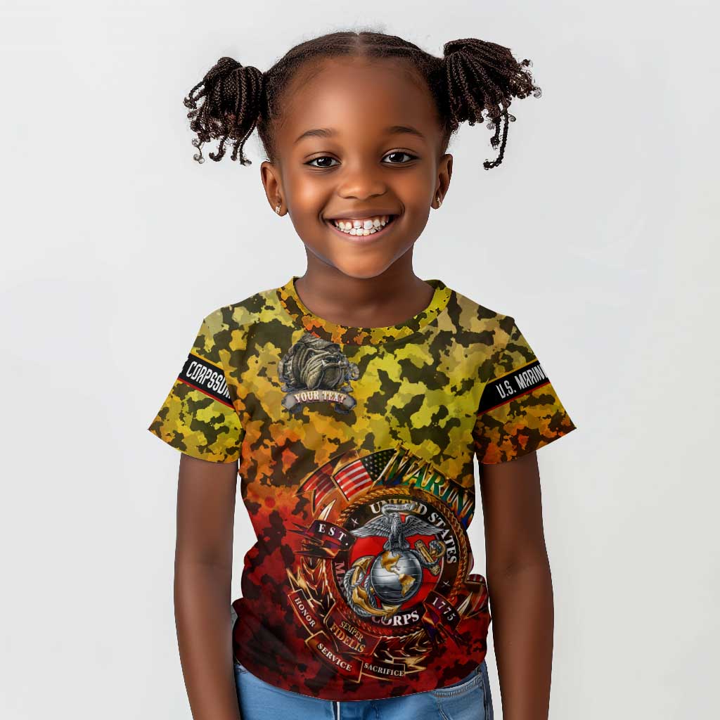 Montford Point Marines Kid T shirt Afro Devil Dog Soldier Legend - African Pride