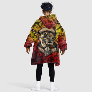 Montford Point Marines Kid Wearable Blanket Hoodie Afro Devil Dog Soldier Legend - African Pride