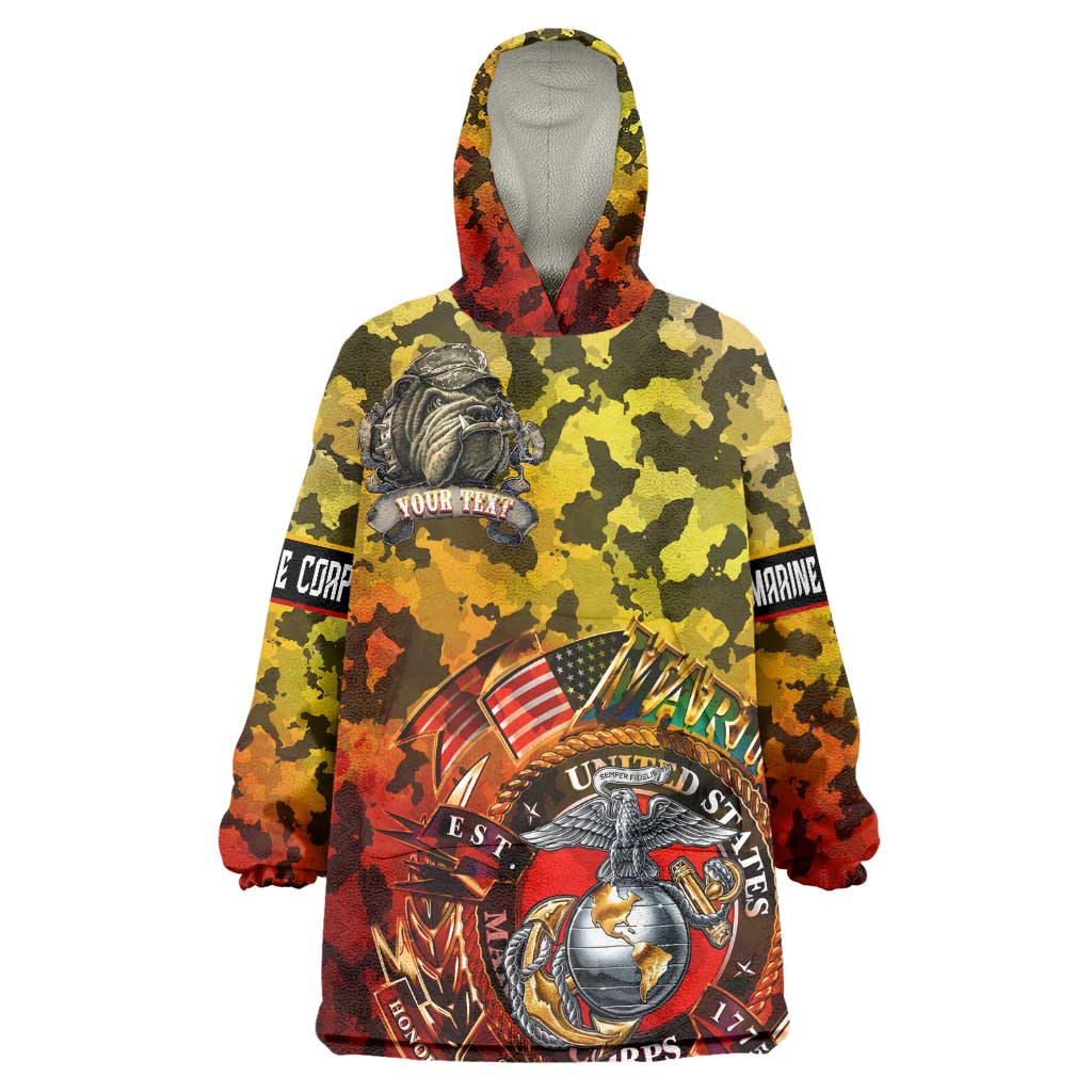 Montford Point Marines Kid Wearable Blanket Hoodie Afro Devil Dog Soldier Legend - African Pride