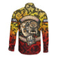 Montford Point Marines Long Sleeve Button Shirt Afro Devil Dog Soldier Legend - African Pride