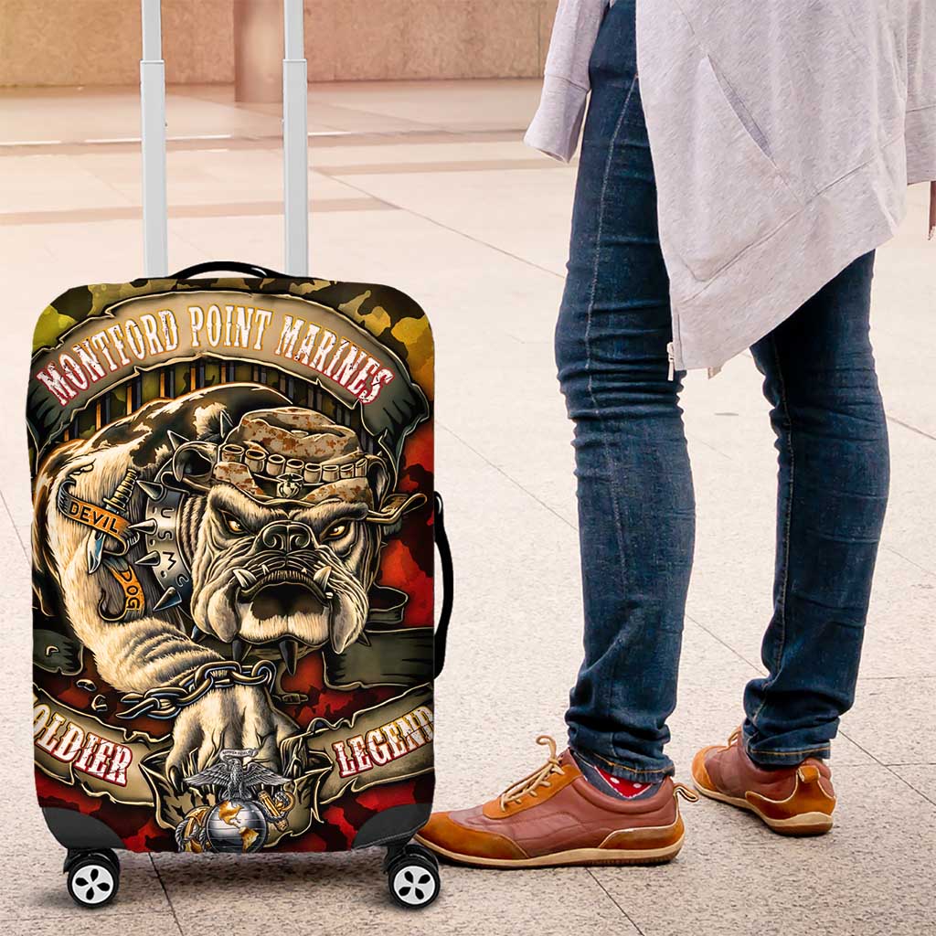 Montford Point Marines Luggage Cover Afro Devil Dog Soldier Legend - African Pride