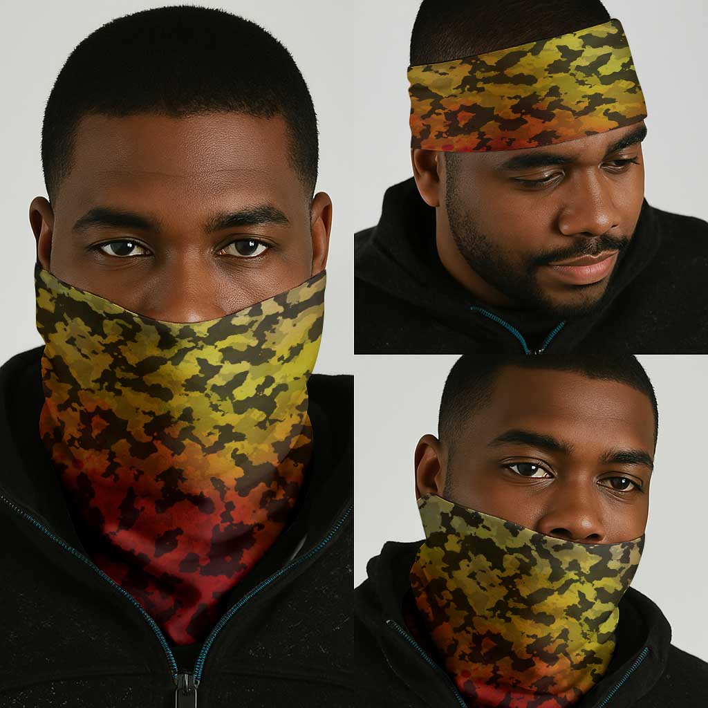 Montford Point Marines Neck Gaiter Afro Devil Dog Soldier Legend - African Pride