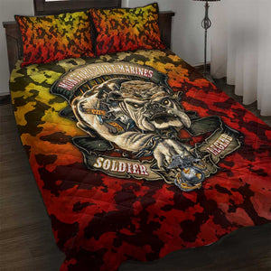 Montford Point Marines Quilt Bed Set Afro Devil Dog Soldier Legend - African Pride