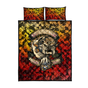 Montford Point Marines Quilt Bed Set Afro Devil Dog Soldier Legend - African Pride