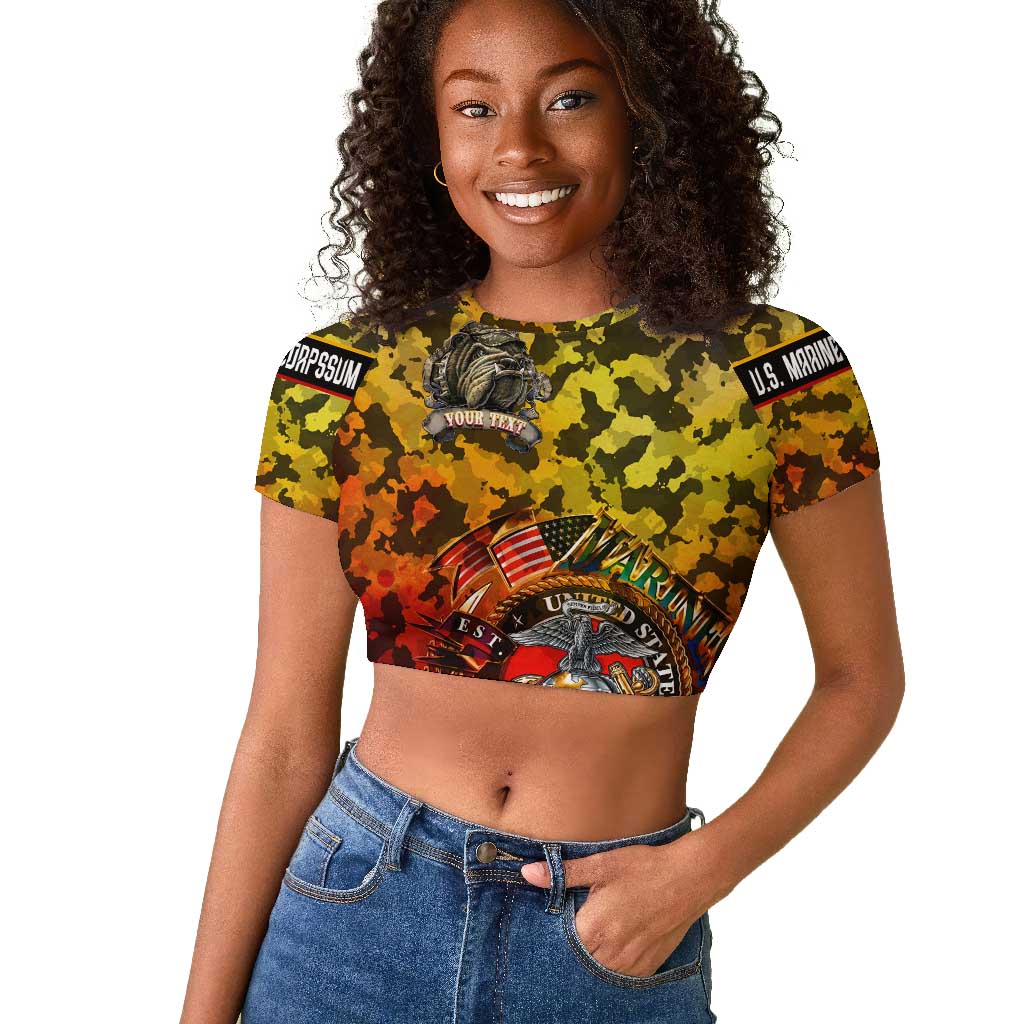 Montford Point Marines Raglan Cropped T shirt Afro Devil Dog Soldier Legend - African Pride