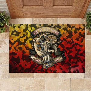 Montford Point Marines Rubber Doormat Afro Devil Dog Soldier Legend - African Pride