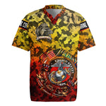 Montford Point Marines Rugby Jersey Afro Devil Dog Soldier Legend - African Pride