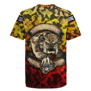 Montford Point Marines Rugby Jersey Afro Devil Dog Soldier Legend - African Pride