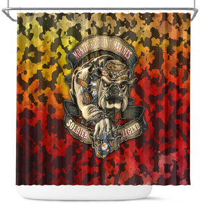 Montford Point Marines Shower Curtain Afro Devil Dog Soldier Legend - African Pride