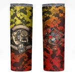 Montford Point Marines Skinny Tumbler Afro Devil Dog Soldier Legend - African Pride