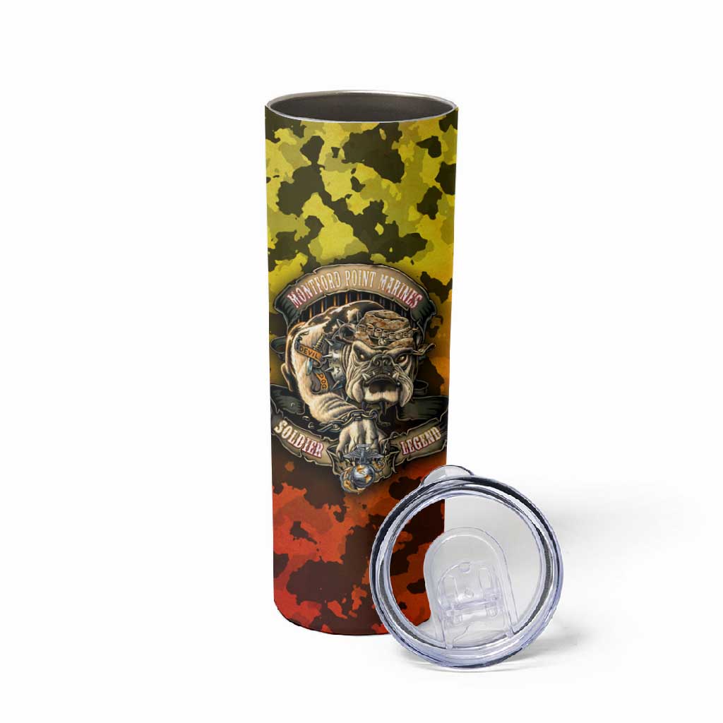Montford Point Marines Skinny Tumbler Afro Devil Dog Soldier Legend - African Pride