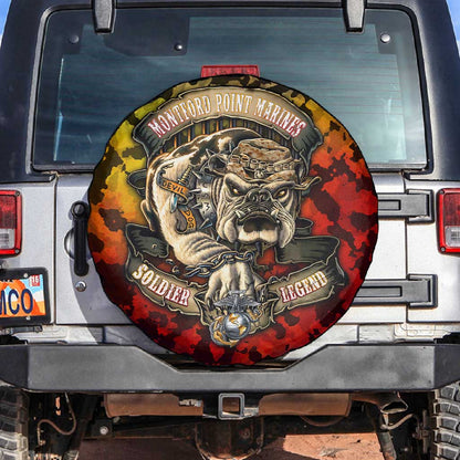 Montford Point Marines Spare Tire Cover Afro Devil Dog Soldier Legend - African Pride