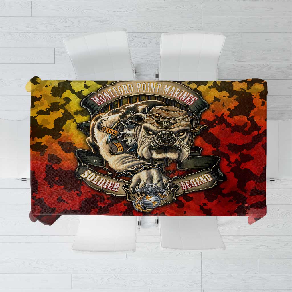 Montford Point Marines Tablecloth Afro Devil Dog Soldier Legend - African Pride