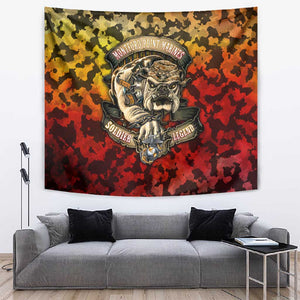Montford Point Marines Tapestry Afro Devil Dog Soldier Legend - African Pride