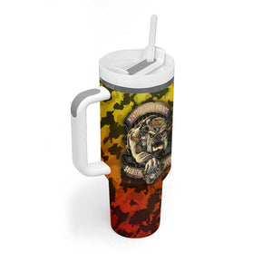 Montford Point Marines Tumbler With Handle Afro Devil Dog Soldier Legend - African Pride