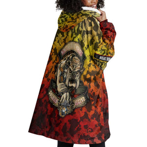 Montford Point Marines Wearable Blanket Hoodie Afro Devil Dog Soldier Legend - African Pride