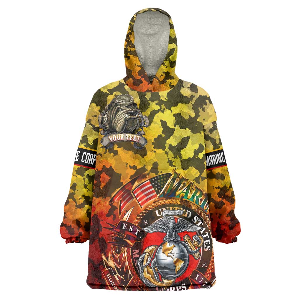 Montford Point Marines Wearable Blanket Hoodie Afro Devil Dog Soldier Legend - African Pride