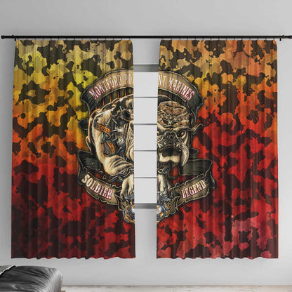 Montford Point Marines Window Curtain Afro Devil Dog Soldier Legend - African Pride