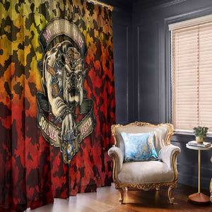 Montford Point Marines Window Curtain Afro Devil Dog Soldier Legend - African Pride