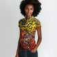 Montford Point Marines Women Polo Shirt Afro Devil Dog Soldier Legend - African Pride