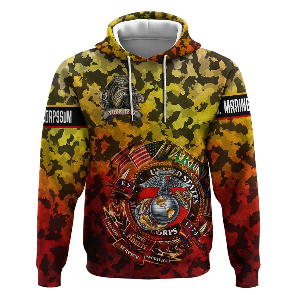 Montford Point Marines Zip Hoodie Afro Devil Dog Soldier Legend - African Pride