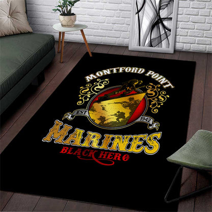 Montford Point Marines Area Rug Afro First to Fight Prejudice - African Pride