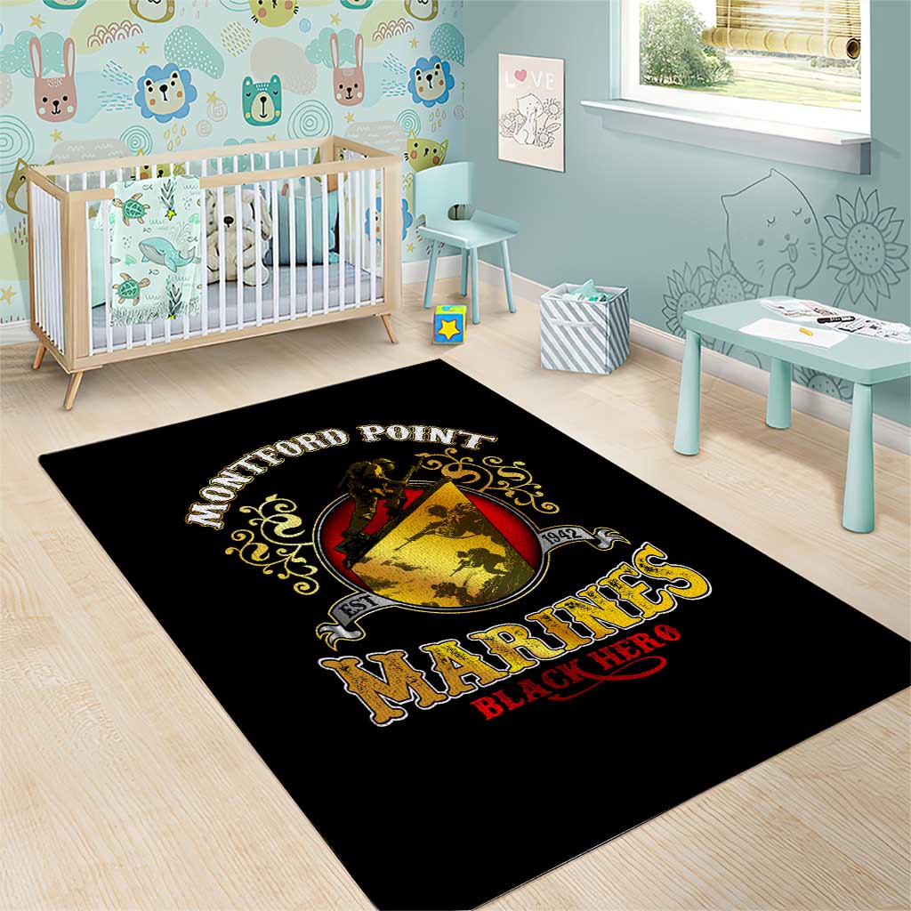 Montford Point Marines Area Rug Afro First to Fight Prejudice - African Pride