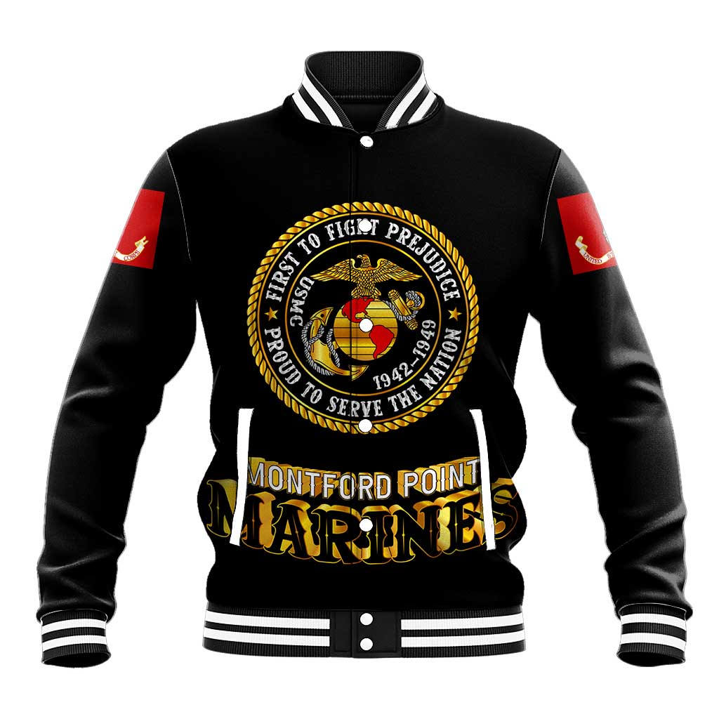 Montford Point Marines Baseball Jacket Afro First to Fight Prejudice - African Pride
