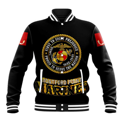 Montford Point Marines Baseball Jacket Afro First to Fight Prejudice - African Pride