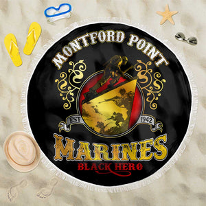 Montford Point Marines Beach Blanket Afro First to Fight Prejudice - African Pride