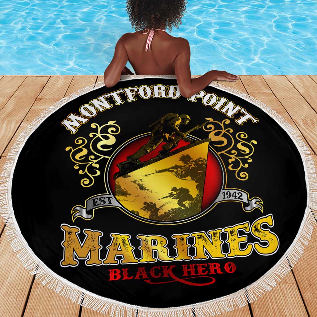 Montford Point Marines Beach Blanket Afro First to Fight Prejudice - African Pride